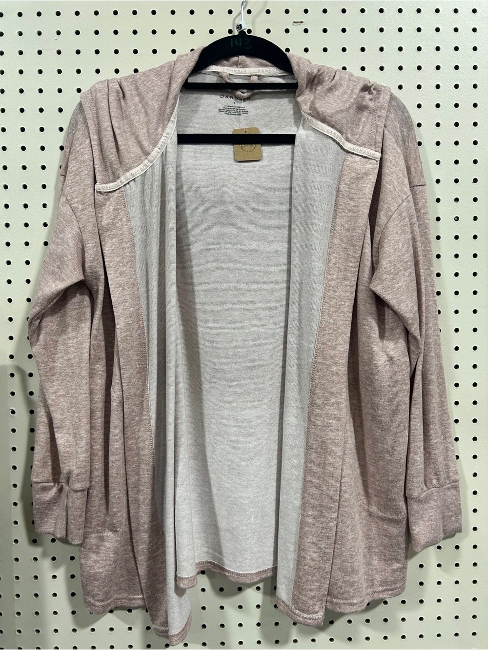 Danskin Women’s Lightweight Open Front Hooded Cardigan Cover-Up | Size Large